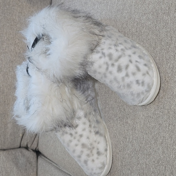 Pretty You London Fern in Snow Leopard Bootie Slippers - Picture 13 of 13